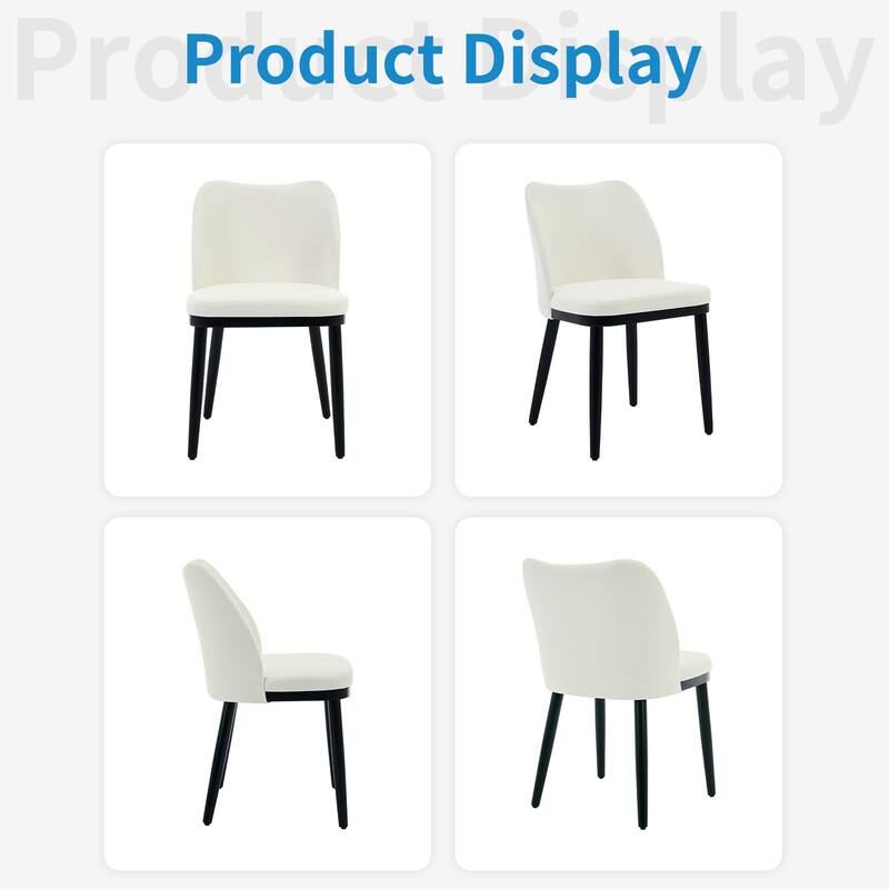 Set of 2 Velvet Upholstered Dining Chairs, Modern Side Chairs with Padded Seat & Back