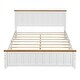 preview thumbnail 3 of 8, Queen Size Vintage Simple Platform Bed Frame with Rectangular Headboard