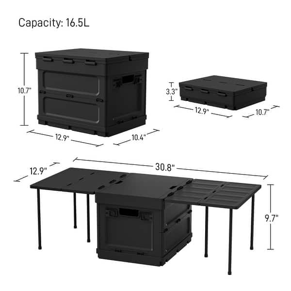 Stackable Dimension Folding Plastic Storage Box Stackable Side Opening Collapsible Storage ...