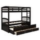 preview thumbnail 18 of 23, Nestfair Twin Over Twin Wood Bunk Bed with Trundle and Drawers