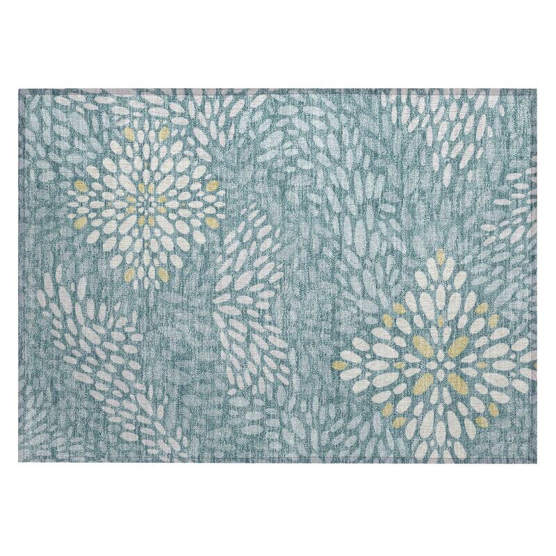 Machine Washable Indoor/ Outdoor Modern Genoa Chantille Rug