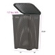 preview thumbnail 12 of 23, Superio Plastic Wicker Laundry Hamper with Lid Large Capacity - Capacity: 60l