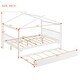 preview thumbnail 18 of 110, Creativity House Bed Twin/ Full Size Frame with Trundle for Boys Girls, Wood Platform Bed with Roof No Box Spring Needed