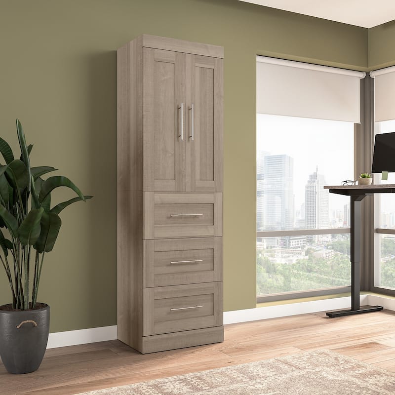 Pur 25W Wardrobe with Drawers by Bestar - Wardrobe with Drawers