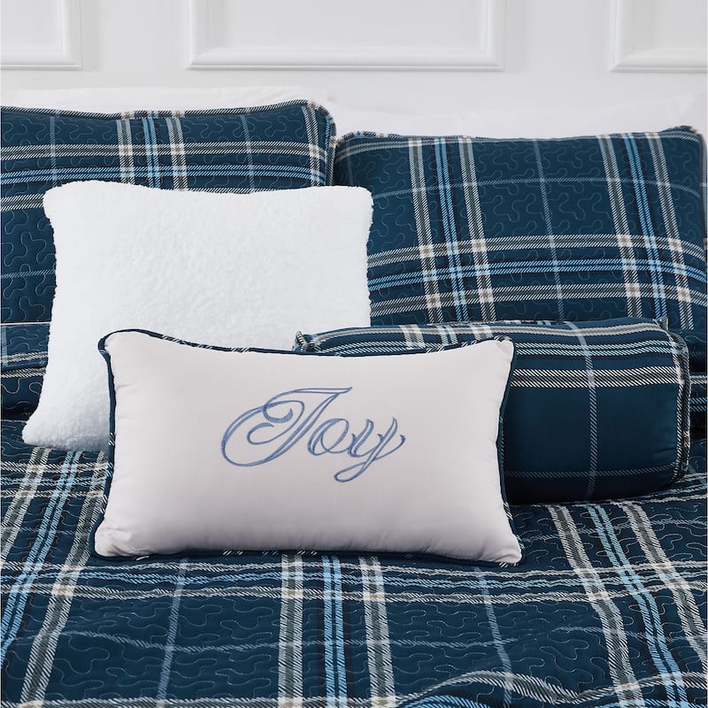 Vilano Plaid 6 piece Quilt Bedding Set