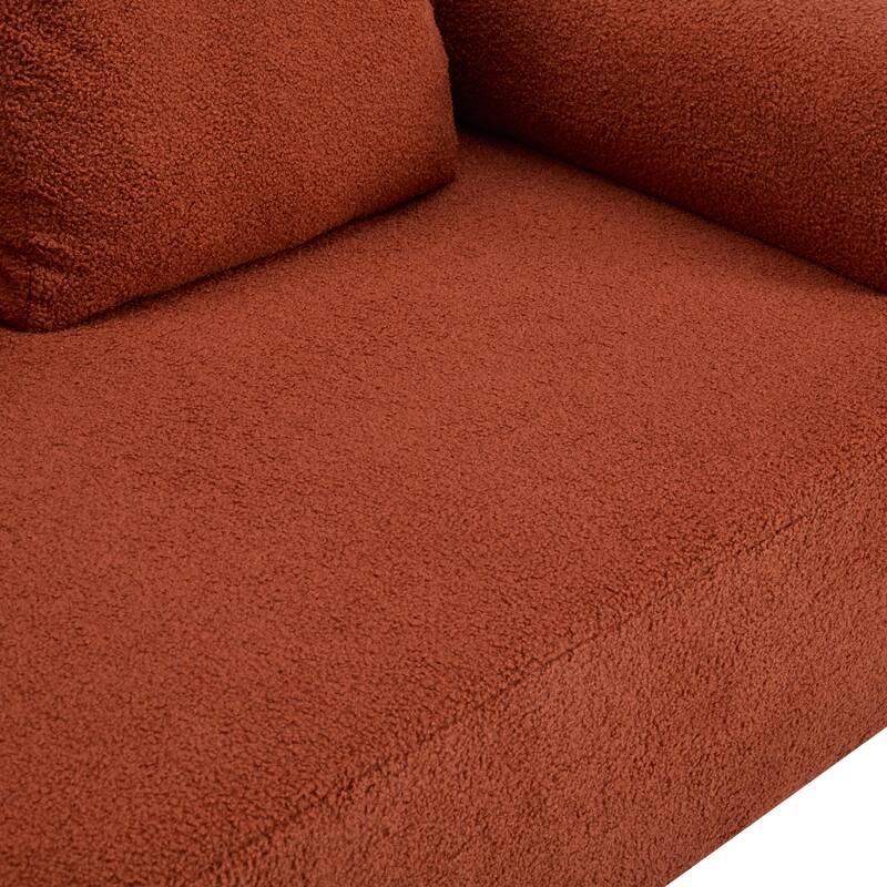 Christopher Knight Home - Leontius Boucle Sofa with Rolled Armrests and 3 Plush Pillows