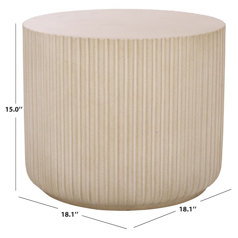 SAFAVIEH Outdoor Living Napa Low Wide Side Table - 18"W x 18"D x 15"H