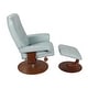 preview thumbnail 5 of 4, Contemporary Swivel Recliner and Ottoman Set