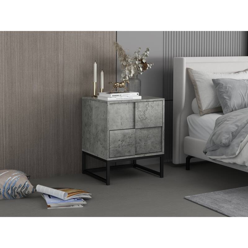 2 Drawer Nightstand,Geometric Elements Bed Bath & Beyond 39884991