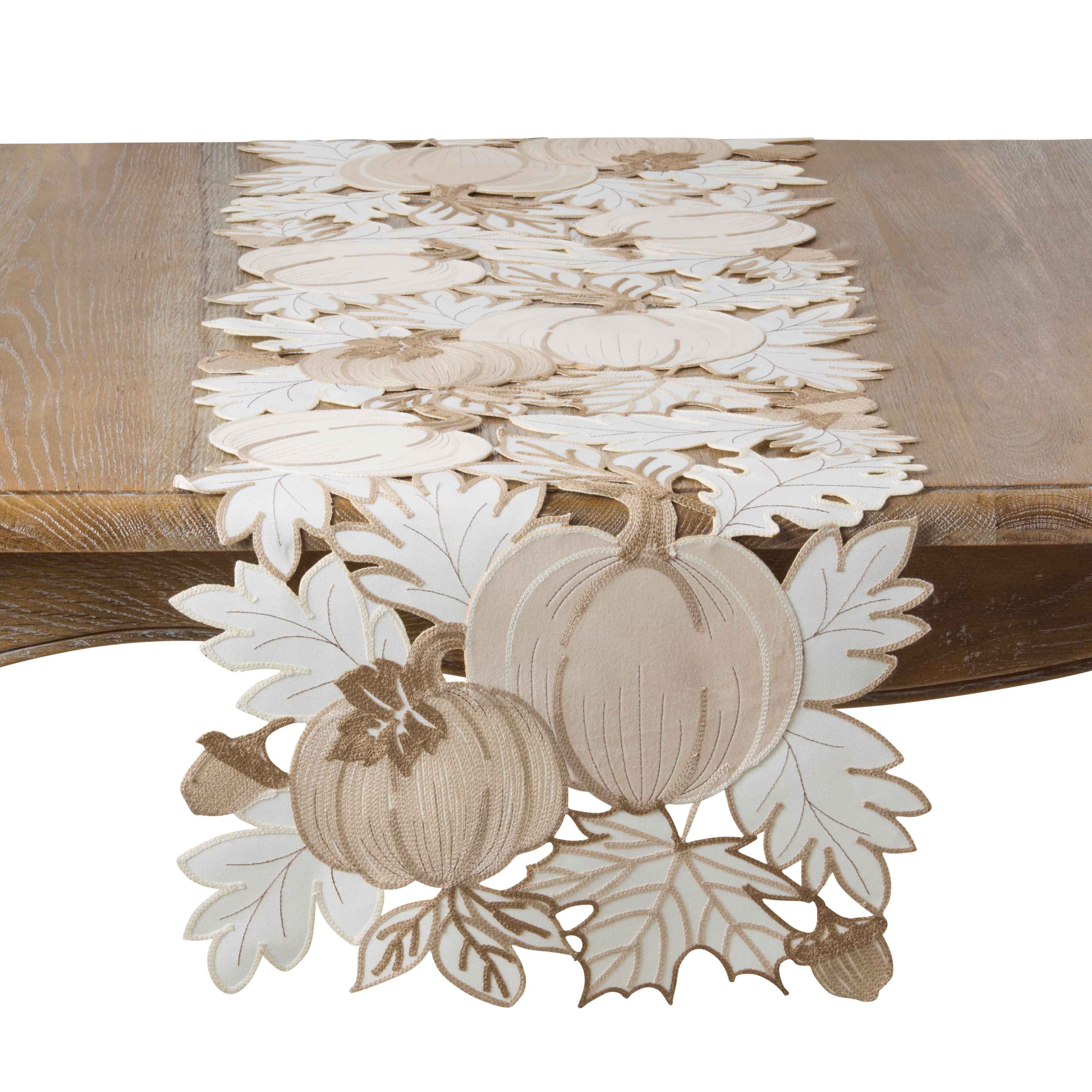 Pumpkin Harvest Table Runner - Fall Thanksgiving Table Runner for Autumn Dining, Entertaining, and Farmhouse Tablescapes