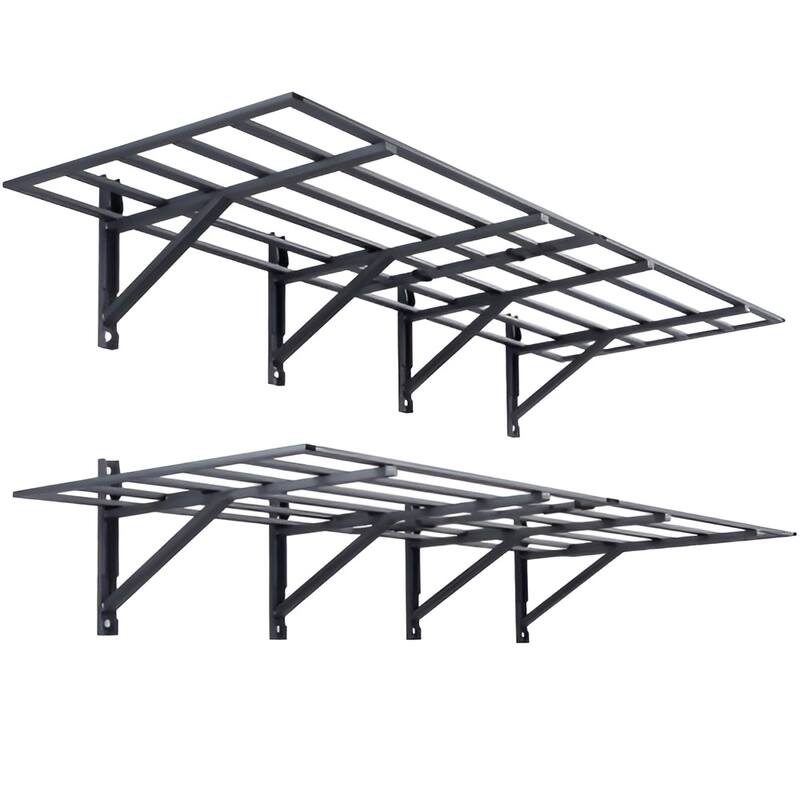 2 Pack 6x2 ft, Floating Garage Shelves Heavy Duty Wall Mount Rack