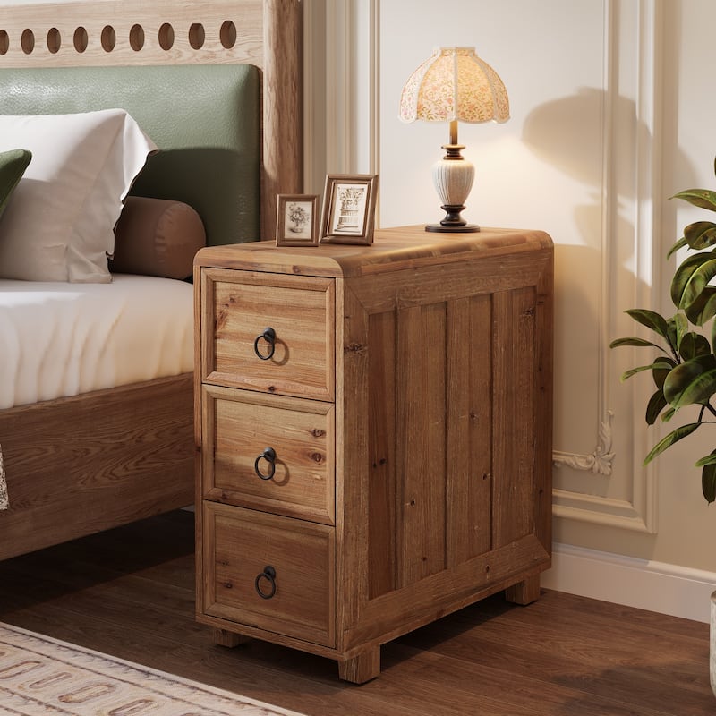 Solid Wood End Table for Small Spaces