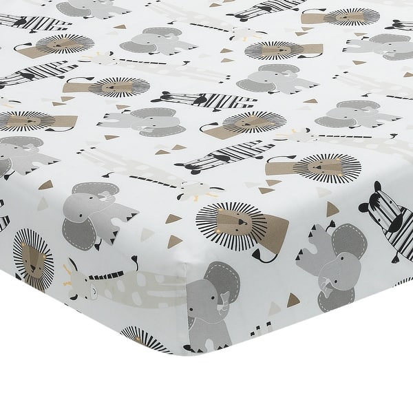 Shop Lambs Ivy Jungle Safari Gray Tan White Nursery 6 Piece Baby