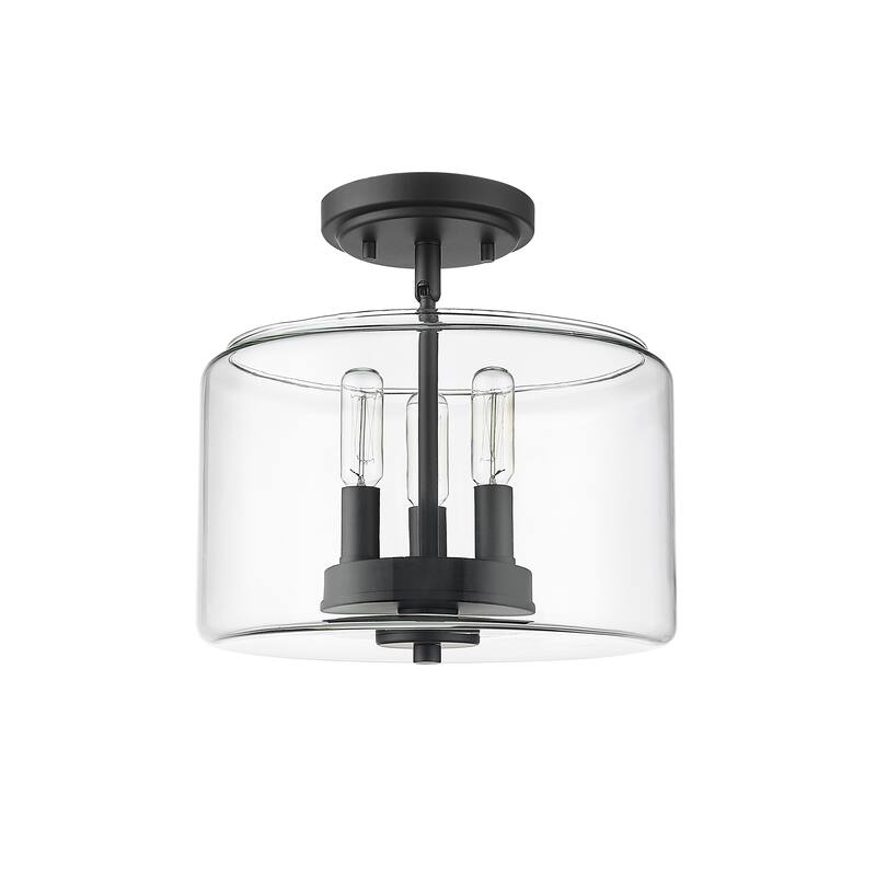 Millennium Lighting Asheville 3 Light Semi-Flush Ceiling Mount Fixture