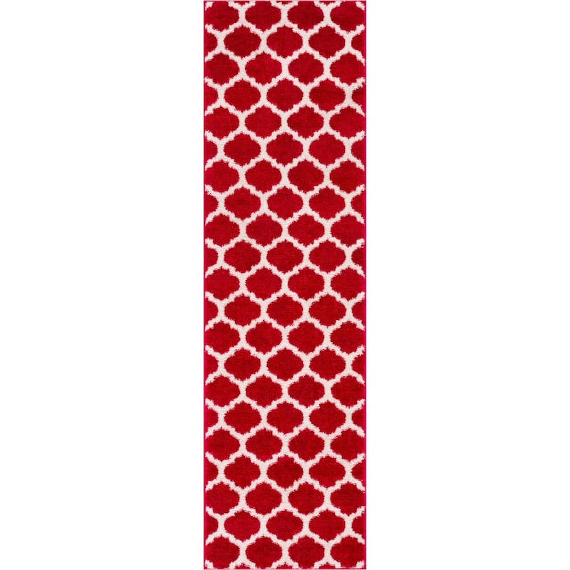 Well Woven Modern Trellis Lines Runner Rug - 2' x 7'3"