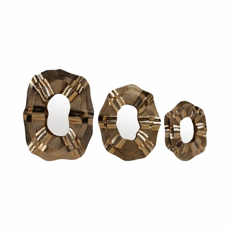 Metal Modern Wall Mirrors Set of 3 - 16", 20" - 24.0"