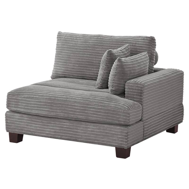 87-in Modern 3-Seater Upholstered Sofa Couch Chenille Design for Living Room