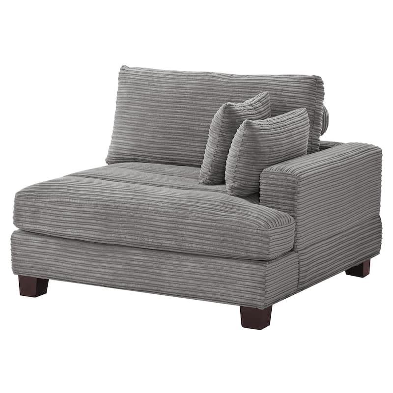 LUE BONA 87-in Modern 3-Seater Upholstered Sofa Couch Chenille Design for Living Room