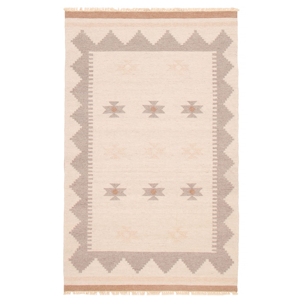 Ankara FW Ivory Kilim 4'11" x 8'3" - 4'11 x 8'3