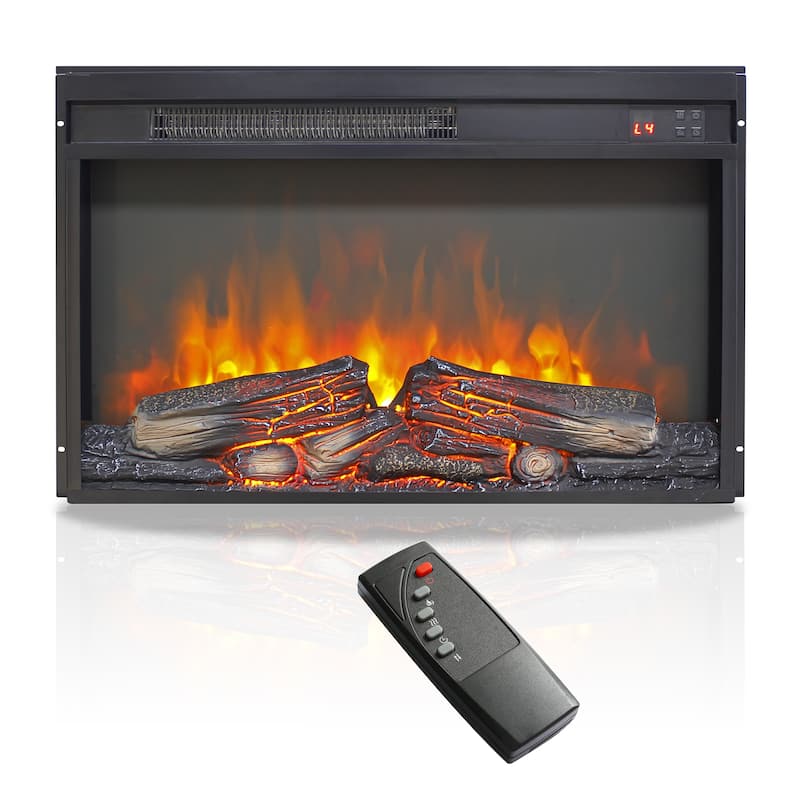 Ultra-Thin 26 inch Electric Fireplace Insert Heater