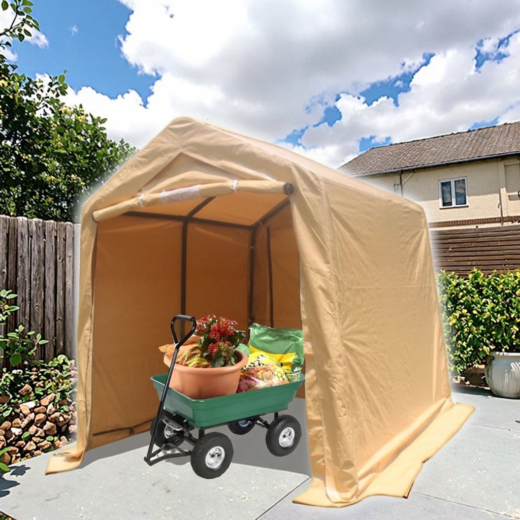 Roll-Up Zipper Storage Shelter, 7' x 12' x 7.25', Drive-in Access