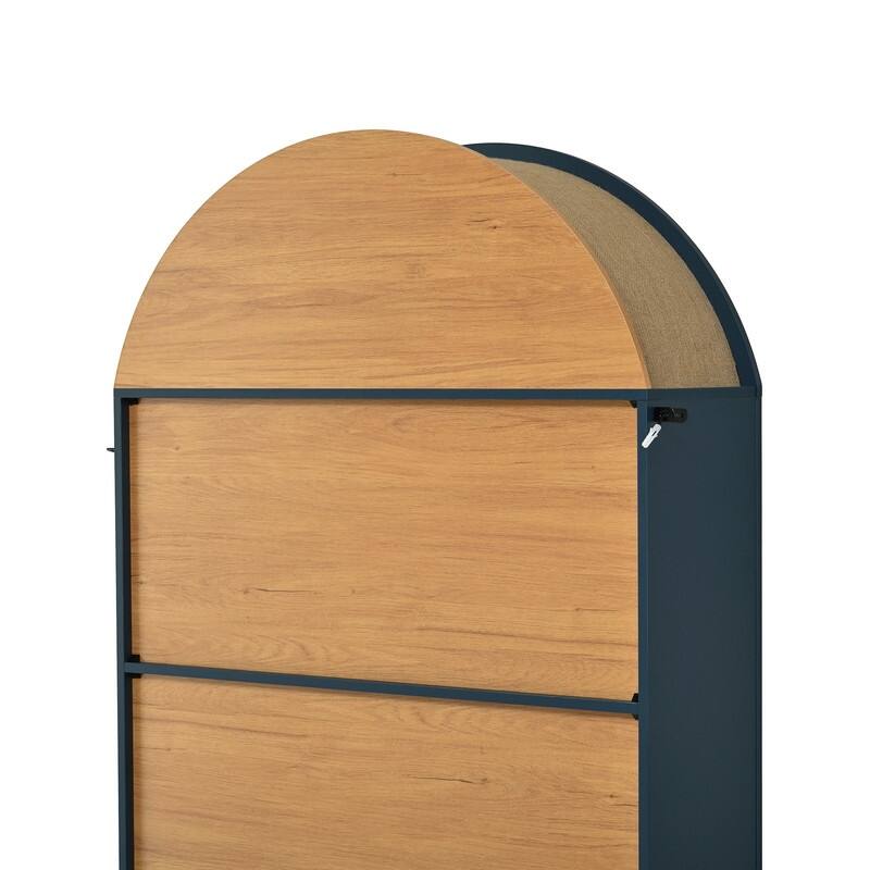 Farmhouse 68.8" Tall Freestanding Bookshelves Set of 2, 5-Tier Display Bookcase Arched Top for Living Room, Bedroom, Home Office