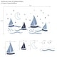 preview thumbnail 2 of 2, Lambs & Ivy Little Skipper Nautical Sailboat, Moon & Stars Wall Decals/Stickers