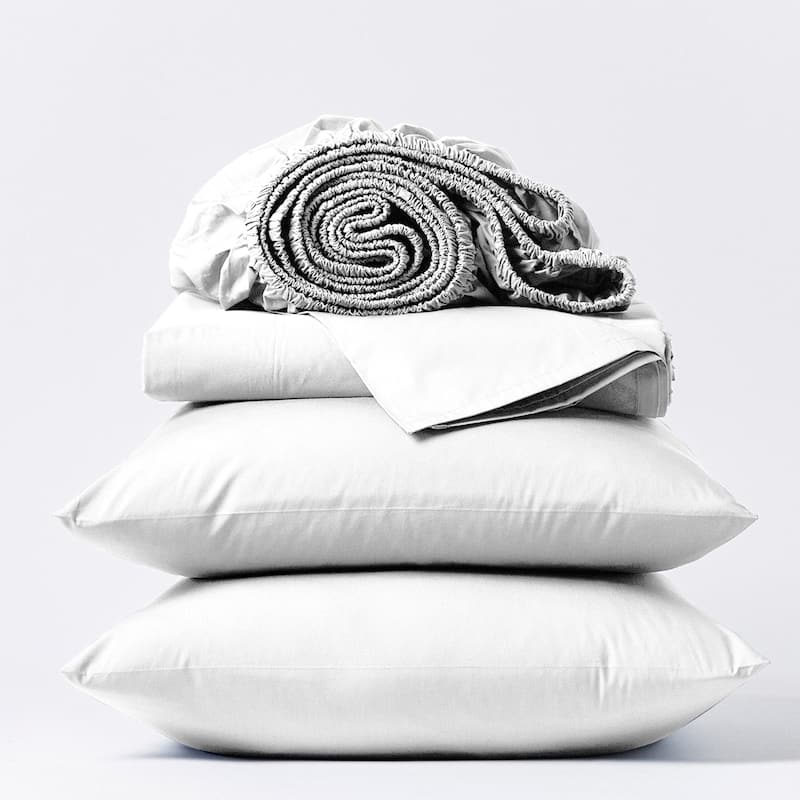Aireolux 1000 Thread Count Ultra-Soft & Silky Luxury Egyptian Cotton Sheet Set - White - Full