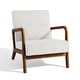 preview thumbnail 127 of 144, 25" W Mid Century Upholstered Wood Accent Chair with Pillow set of 2
