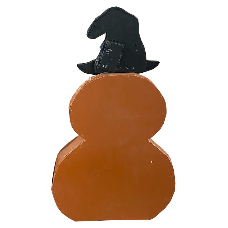 Battery Operated LED Lighted Jack O Lantern Halloween Tabletop Outdoor Decoration - 26"
