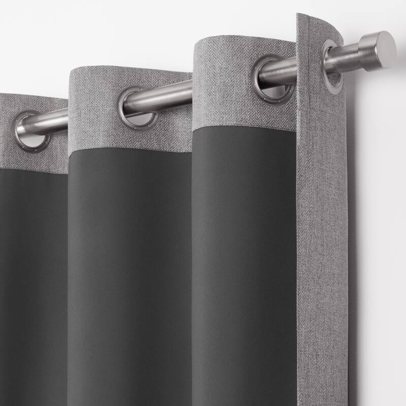 Eclipse Welwick Magnitech 100% Blackout Curtain, Grommet Window Curtain Panel, Seamless Magnetic Closure (1 Panel)