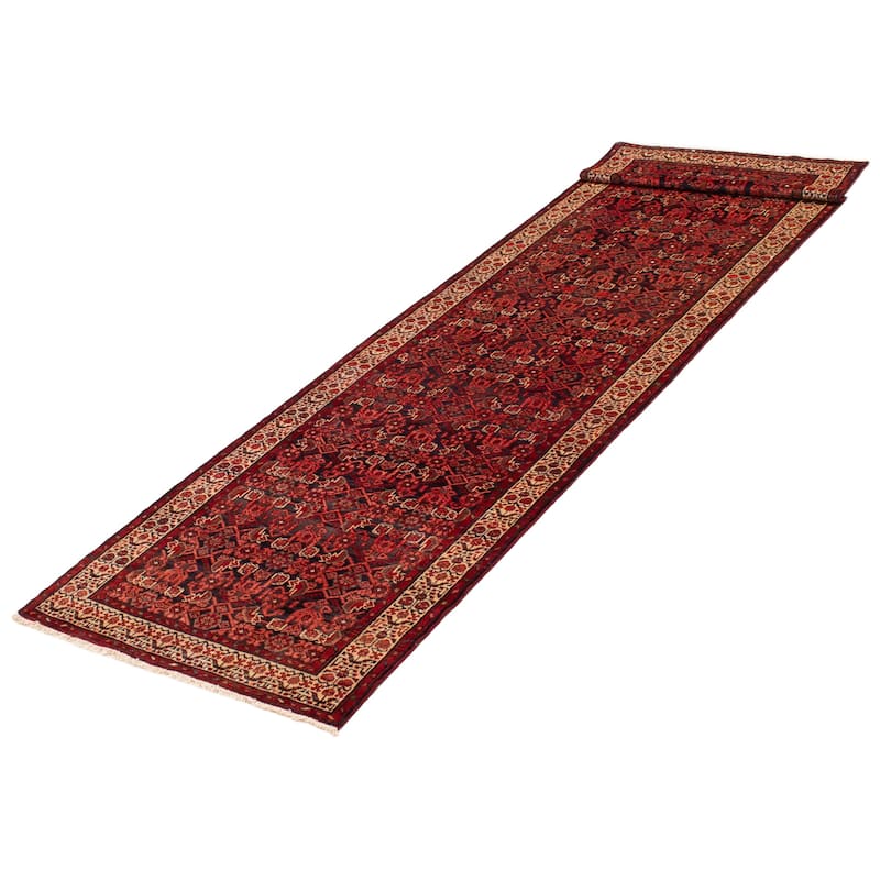 ECARPETGALLERY Hand-knotted Andelz Navy Wool Rug - 3'7 x 13'2