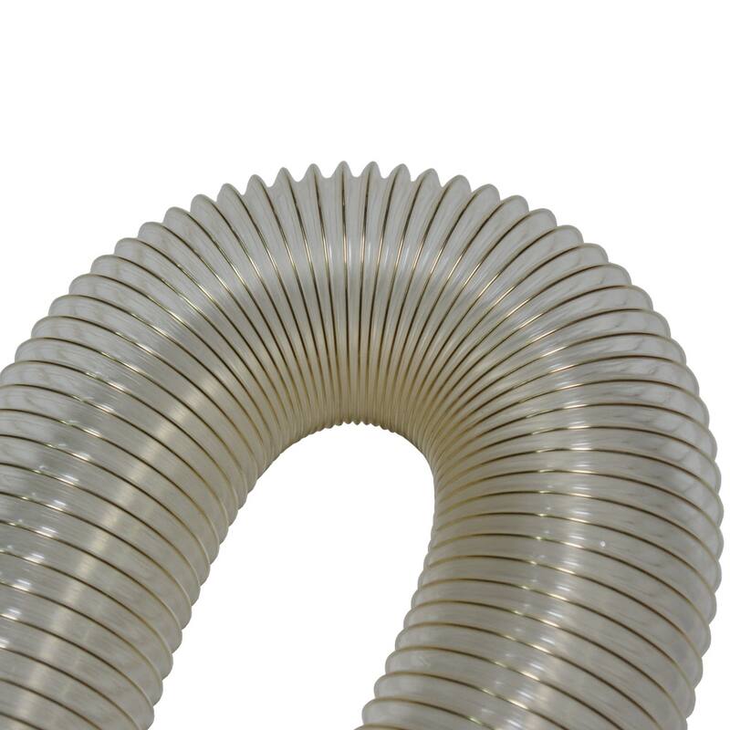 Rubber-Cal "PVC Flexduct" General Purpose - Clear - 3" ID x 25' (Fully Stretched) - 3x300
