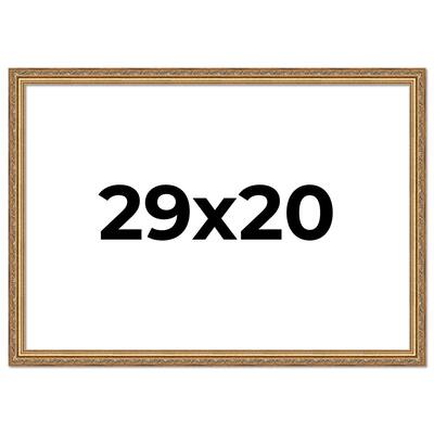 29x20 Frame Red Solid Wood Picture Frame Width 1.75 Inches | Interior Frame Depth 1 13/16 Inches