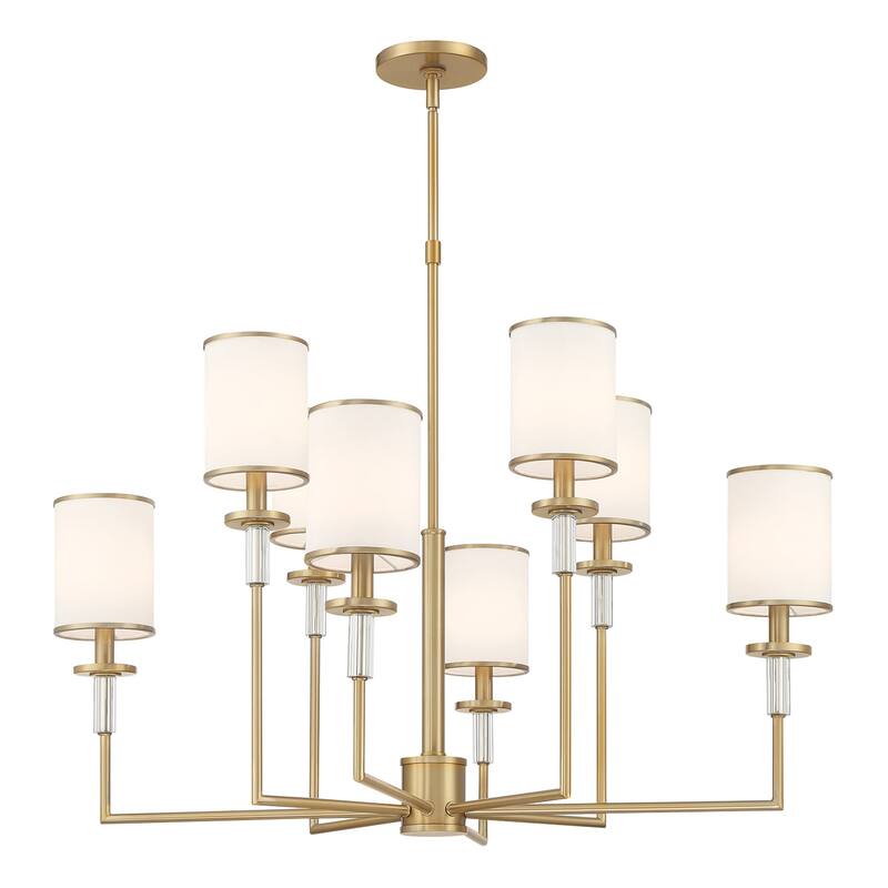 Crystorama Lighting Group HAT-478 Hatfield 8 Light 33" Wide Crystal