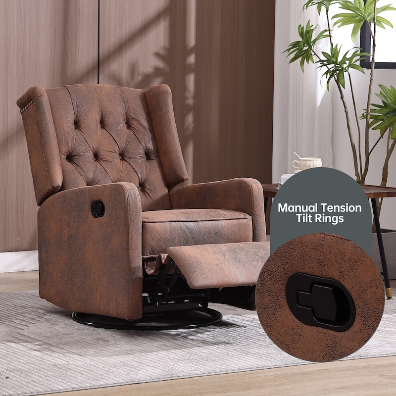 360 Degree Swivel Nursery Rocking Recliner Chair