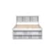 preview thumbnail 27 of 28, Full Size Wood Platform Bed with Bookcase Headboard and 6 Drawers