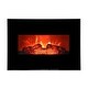 preview thumbnail 8 of 6, 26'' Wall Mounted Electric Fireplace 750W/1400W Firebox Modern Adjustable Space Heater Black