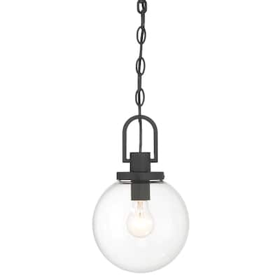 The Great Outdoors 73364 Wenston 8" Wide Outdoor Pendant with Clear