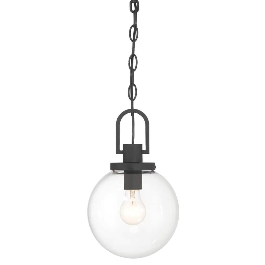 The Great Outdoors 73364 Wenston 8" Wide Outdoor Pendant with Clear