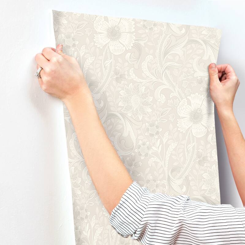 Chesapeake Liora Neutral Floral Trail Wallpaper
