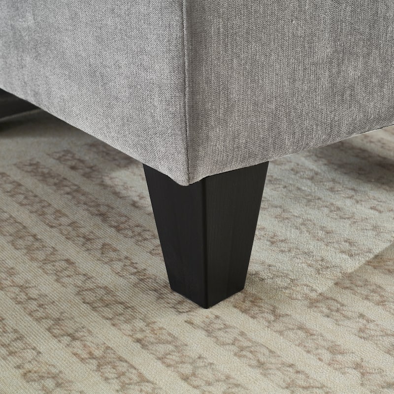 115" U-Shaped Sectional Couch, 6 Seat Upholstered Deep Seat Sofa with Movable Ottomans, USB Ports and Side Tables