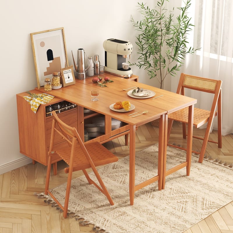 JASIWAY 2-in-1 Buffet Sideboard with Extendable Dining Table