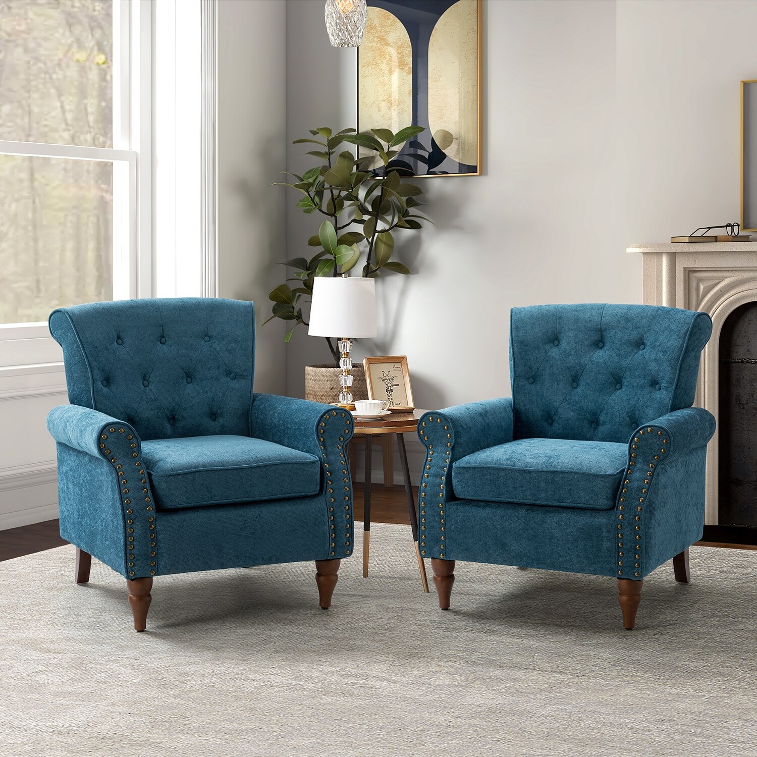 Upholstered Chairs Blue Pattern Accent Chair Martha Stewart Anna