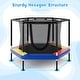 preview thumbnail 4 of 6, Multi Color Steel Hexagonal Kids Trampoline with Safety Net and Handrails