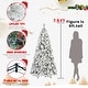 preview thumbnail 17 of 15, Flocked Pre-Lit Christmas Tree with Warm White Lights 7.5 Foot