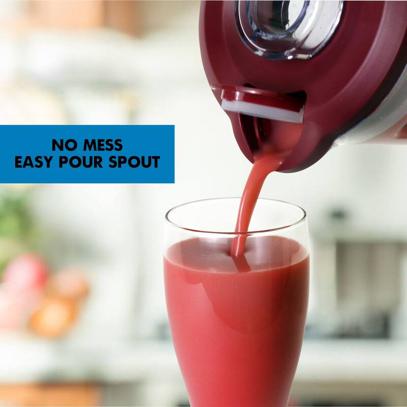 Kenmore 64 oz Stand Blender, 1200W, Smoothie, Ice Crush, Self-Clean Modes, Variable Speed, Red