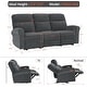 preview thumbnail 28 of 118, MCombo 64.6" Wall Hugger Power Loveseat Fabric Recliner Sofa with USB Ports