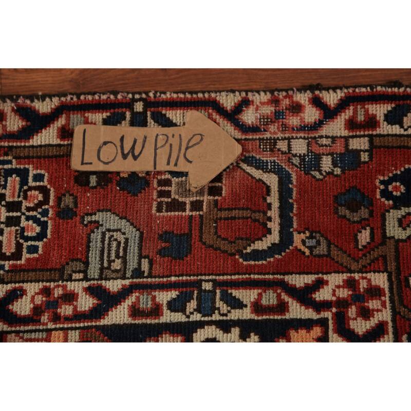 Medallion Bakhtiari Persian Vintage Rug Handmade Wool Carpet - 6'8" x 9'9"