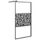 preview thumbnail 23 of 71, vidaXL Walk-in Shower Wall multi size Half Frosted ESG Glass Black